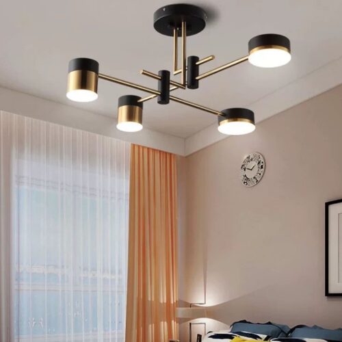 Lustră LED Model G4215-2+2 cu Telecomandă – Design Modern, Putere 40W