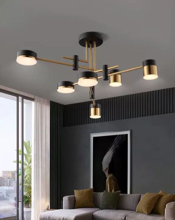 Untitled - 2026-03-10T120252.747 Lustră LED Model G4215-3+3 cu Telecomandă – Design Modern, Putere 60W