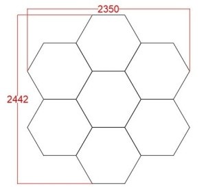 download (14) Panou LED HoneyComb, 7 Hexagoane, Lumină Rece 6500K, 240W