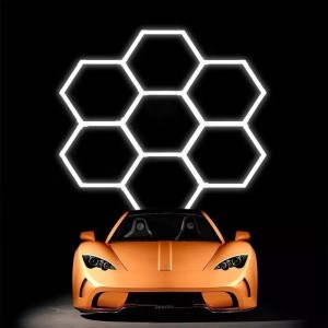download (15) Panou LED HoneyComb, 7 Hexagoane, Lumină Rece 6500K, 240W