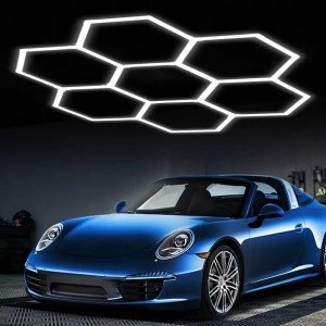 download (16) Panou LED HoneyComb, 7 Hexagoane, Lumină Rece 6500K, 240W