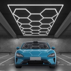 download (8) Panou LED HoneyComb, 14 Hexagoane, Lumină Rece 6500K, 672W