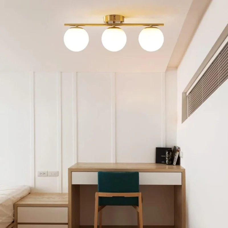 Lustră Model 6073-3 – cu Abajururi, 3 x E27, Auriu