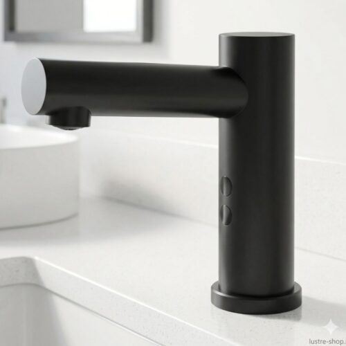 Baterie Lavoar cu Senzor 1088  Elit's– Negru Mat, Activare Automată, Design Modern