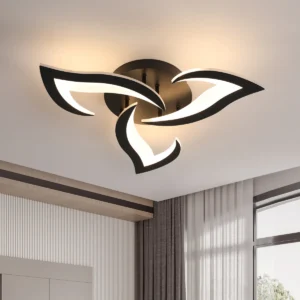 Lustră LED Model R9176-3A1 – cu Telecomandă, 42W, Negru