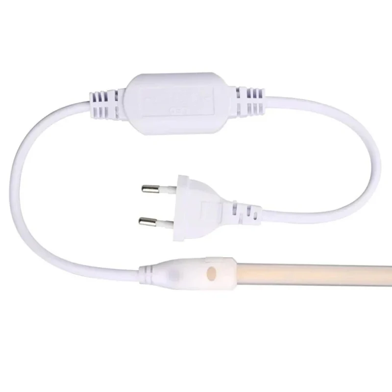 Bandă LED COB Profesională 10 m, 280 LED/m, 220V, IP65, Lumină Rece 6500K, Alimentator Inclus