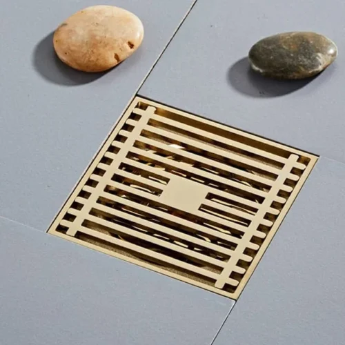 Sifon pardoseala sistem antimiros Es, Alama Elit's 100 mm , Bronz Antichizat tip Rigola