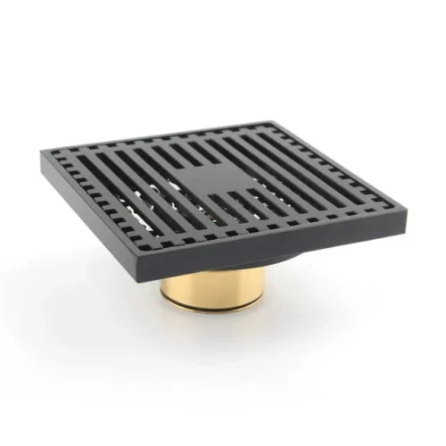 Sifon pardoseala sistem antimiros Es, Alama Elit's 100 mm , Negru Mat tip Rigola