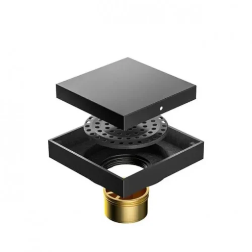 Sifon pardoseala sistem antimiros Es, Alama Elit's 100 mm , negru mat