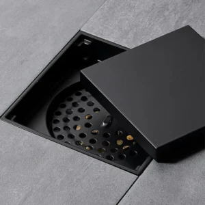 Sifon pardoseala sistem antimiros Es, Alama Elit's 100 mm , negru mat