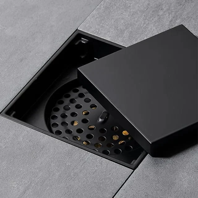 Sifon pardoseala sistem antimiros Es, Alama Elit's 100 mm , negru mat