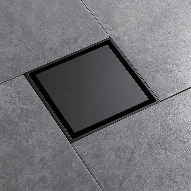 Sifon pardoseala sistem antimiros Es, Alama Elit's 100 mm , negru mat