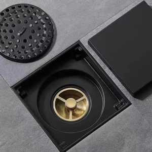 Sifon pardoseala sistem antimiros Es, Alama Elit's 100 mm , negru mat