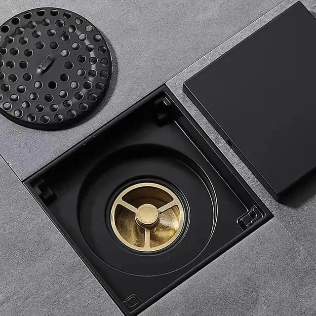 Sifon pardoseala sistem antimiros Es, Alama Elit's 100 mm , negru mat