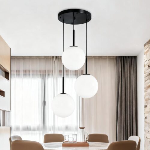 Lustră Model MX 159-3 BK – Design Modern, 3 x E27