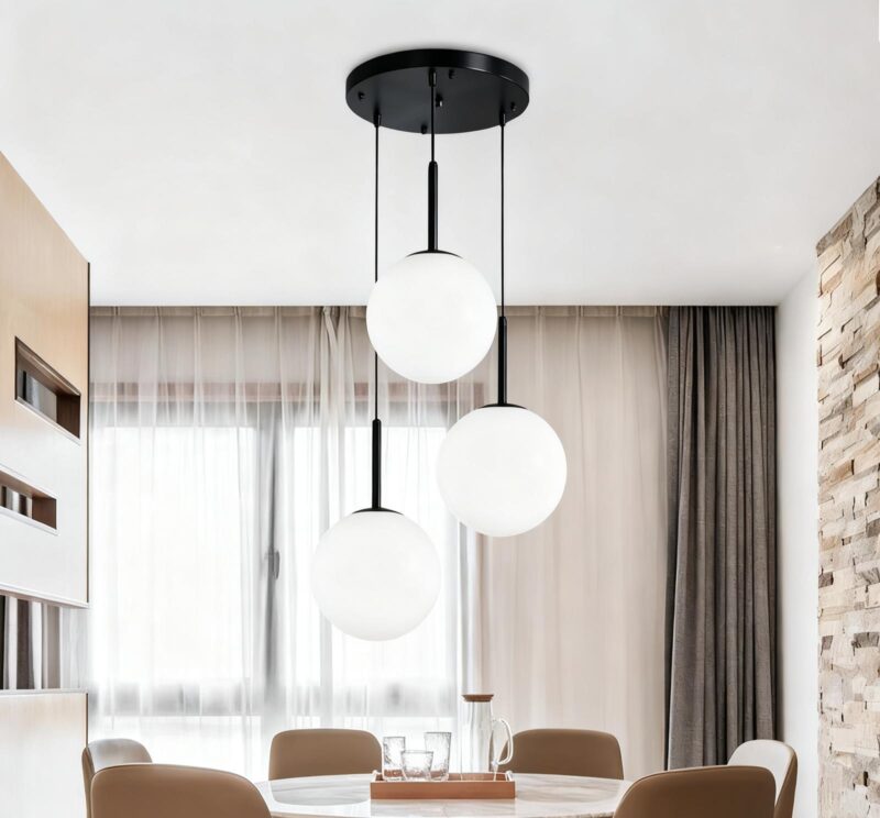 Lustră Model MX 159-3 BK – Design Modern, 3 x E27
