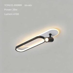 Aplică LED Model YCM635BK/80CM – Design Modern, 38W, Negru