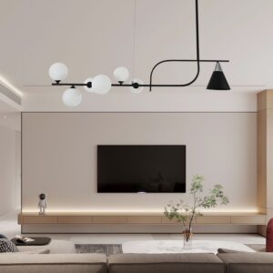 Lustră Model DX1022-7 BK – Design Modern, G9 + E14