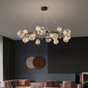 Lustră LED Model G4066-15 – Design Modern, 100W, Lumină Caldă