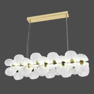 Pendul LED Model R9187-900 – cu Telecomandă, 144W, Auriu