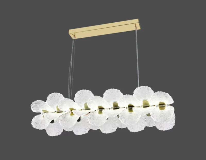 Pendul LED Model R9187-900 – cu Telecomandă, 144W, Auriu