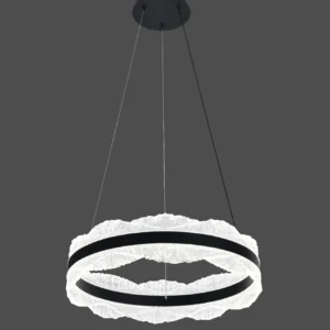 Pendul LED Model R9188-600 – cu Telecomandă, 132W, Negru