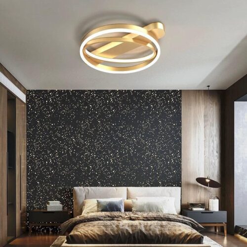 Lustră LED Model C2560-2 GD – cu Telecomandă, 120W
