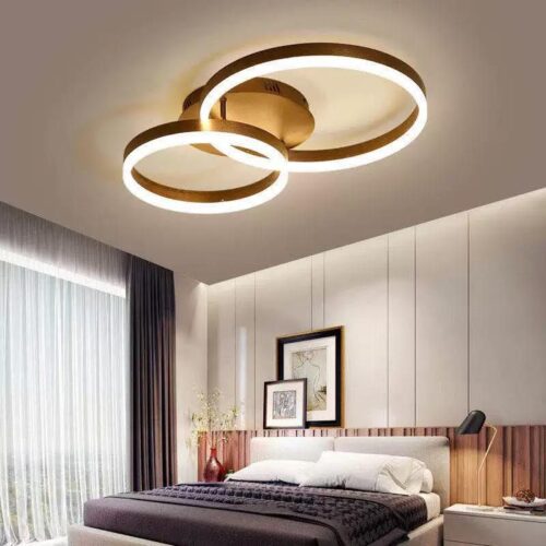 Lustră LED Model C900-2A – cu Telecomandă, 120W, Maro