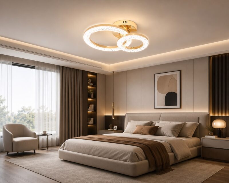 Lustră LED Model G4025-1+1 – cu Telecomandă, 42W