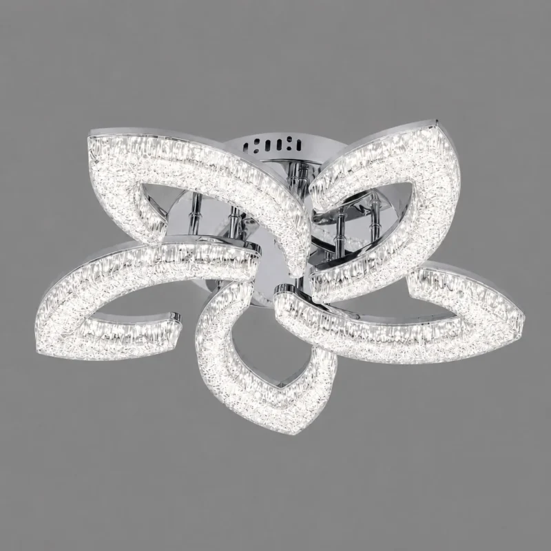 Lustră LED Model K2558-5 – 120W, Telecomandă, 3 Tipuri de Lumină, Intensitate Reglabilă