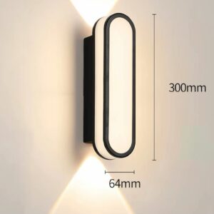 Aplică LED Exterior Model 0241-300A BK – IP65, 10W, Lumină Caldă 3000K