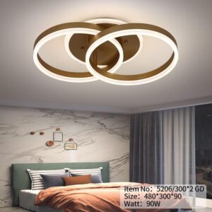 d28d84f9-61f0-4926-80c5-911a0084c8e1 Lustră LED Model 5206-300 GD – cu Telecomandă, 90W, Dimabilă