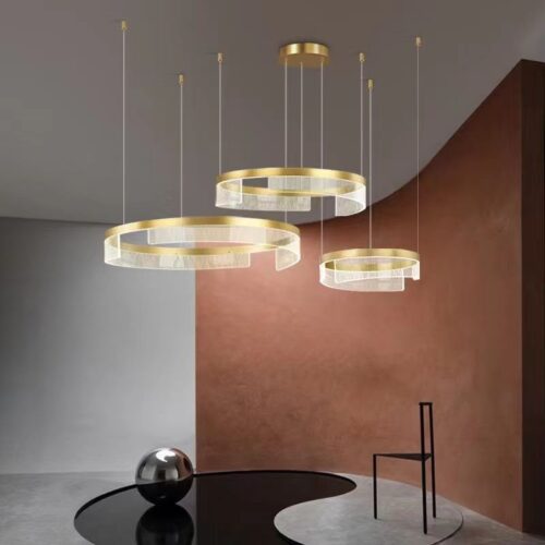Lustră LED Model C2559-3 (400+600+800) GD – cu Telecomandă, 240W