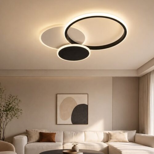 Lustră LED cu Telecomandă SE-C 5202RD – 50W, 3 Temperaturi de Culoare