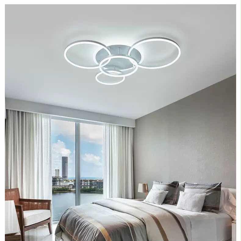 Lustră LED cu Telecomandă 5 Inele, D100cm, 200W