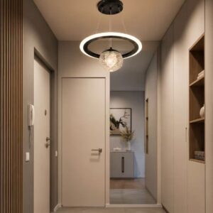 Lustră LED cu Glob 3 Funcții de Culoare – Cod 6660 BK