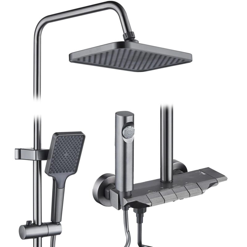 Coloană Duș 4 Funcții, Gri/Negru – XH8111