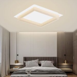 produs-1788829211233 Lustră LED cu Telecomandă, 42W, 350×350mm, Albă