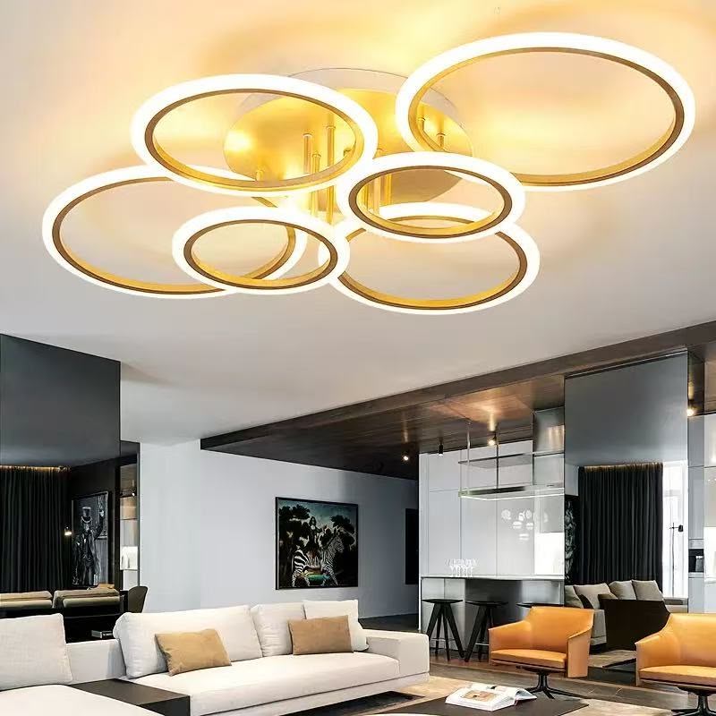 produs-1790216837974 Lustră LED cu Telecomandă Gold 6 Inele