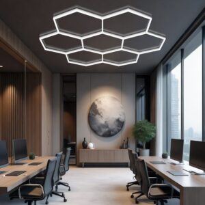 produs-1790217161873 Lustră LED Hexagonală de Tavan 195W