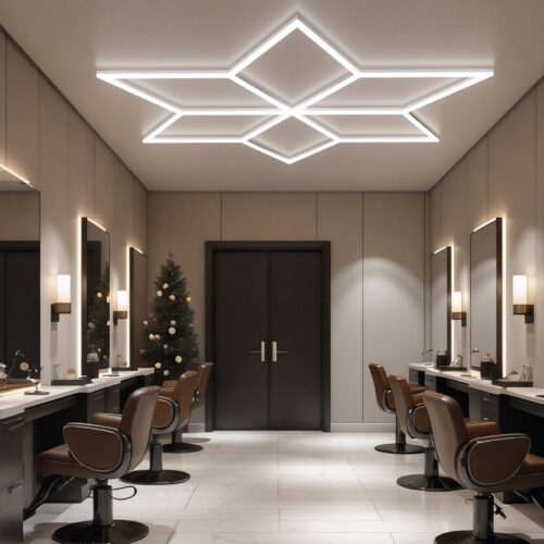 Lustră LED Hexagonală Stea 117W