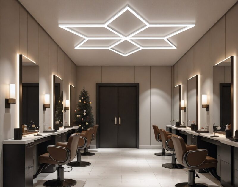 Lustră LED Hexagonală Stea 117W