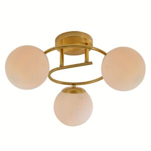produs-1790218090132 Lustră cu 3 globuri albe opale, finisaj auriu – 6530/3GD