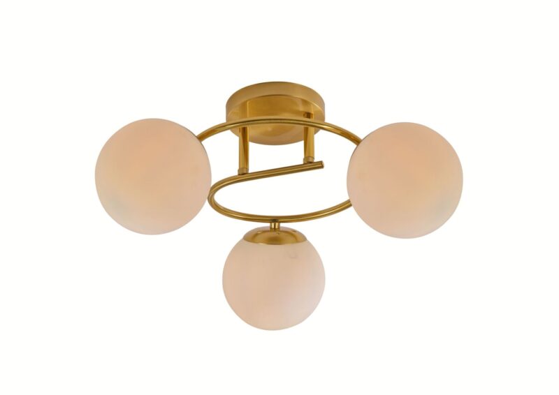 produs-1790218090132 Lustră cu 3 globuri albe opale, finisaj auriu – 6530/3GD