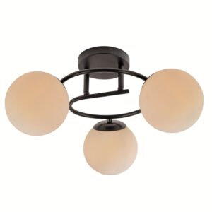 produs-1790218140893 Lustră cu 3 Globuri Opale, Suport Negru – 6530/3BK