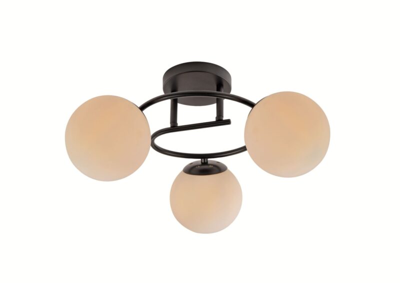 produs-1790218140893 Lustră cu 3 Globuri Opale, Suport Negru – 6530/3BK