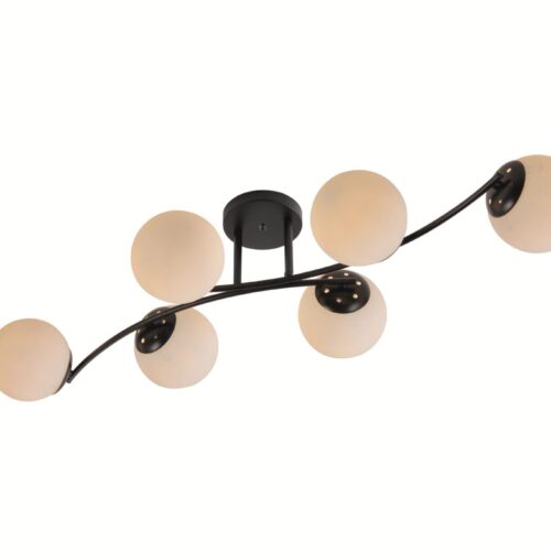 produs-1790218349223 Lustră cu 6 globuri opale, negru mat