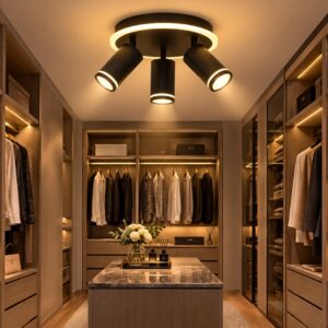Spot Tavan LED cu 3 Spoturi Orientabile – CH8003-3 BK